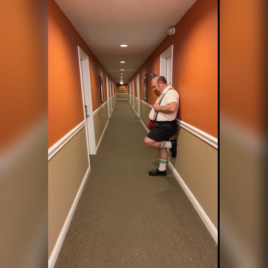 Hallway side-eye